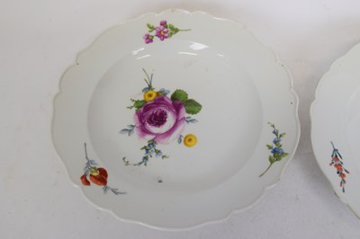 Lot 215 - Pair of Marcolini Meissen plates within shaped...