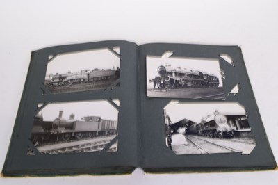 Lot 214 - Postcard album mainly with steam engines