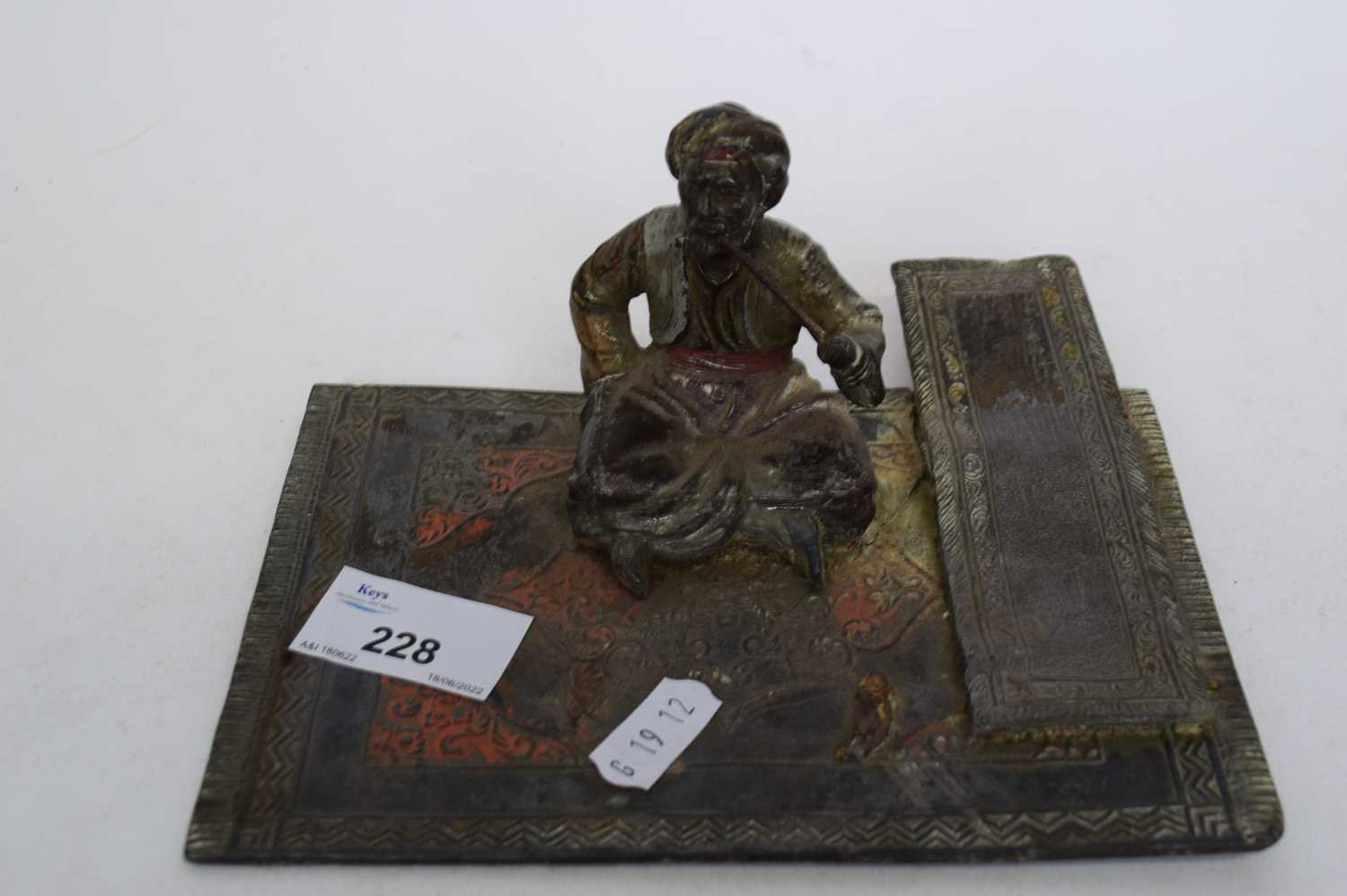 Lot 228 - Bergman style bronze of a Middle Eastern...