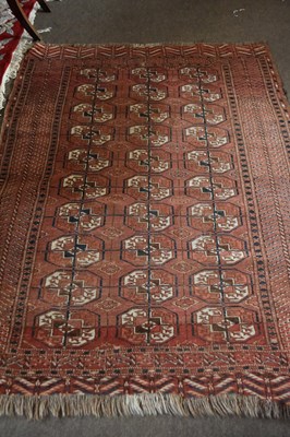 Lot 474 - Middle Eastern wool floor rug decorated with...