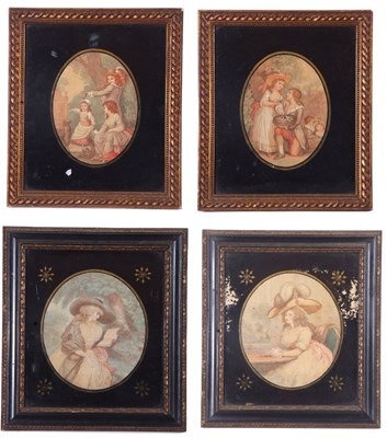 Lot 224 - Group of four 19th century engravings, genre...