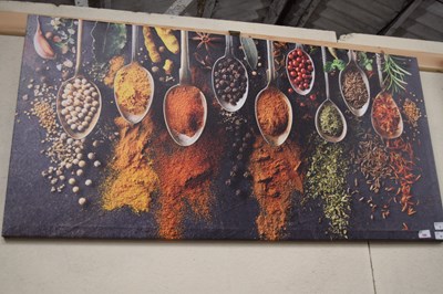 Lot 5 - Spice print on canvas, 120 x 60cm