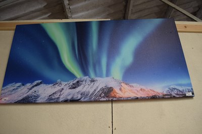 Lot 9 - Northern Lights print on canvas 120 x 60cm