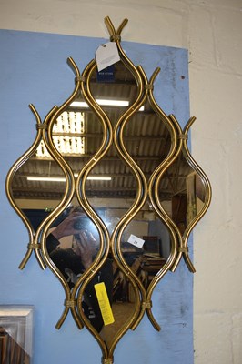 Lot 28 - Accent mirror, finish gold, 52cm x 95cm