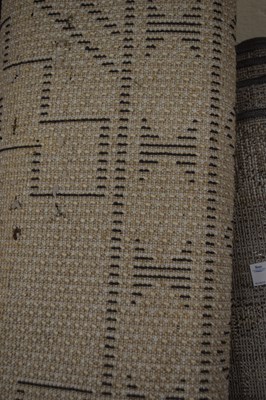 Lot 42 - Cream/charcoal powerloom rug, 200cm wide