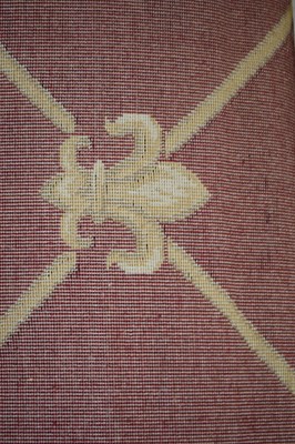 Lot 44 - Nelson Powerloom red/beige/ivory rug, 200cm wide