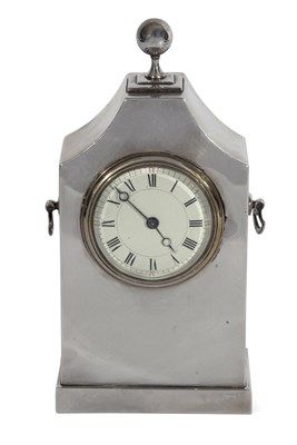 Lot 293 - Silver Mantel Clock