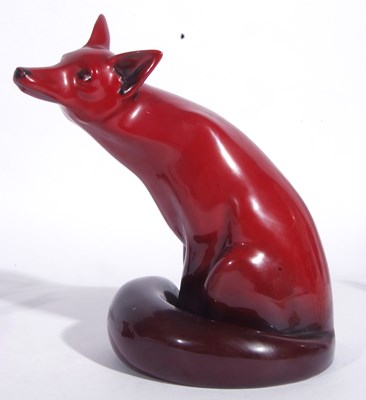 Lot 66 - A large Royal Doulton flambe model of a fox...