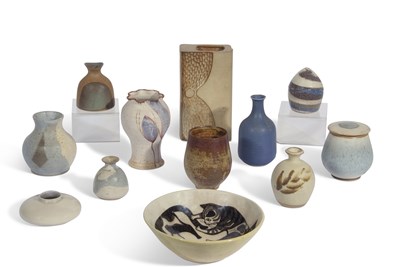 Lot 60 - Group of studio pottery wares including vases...