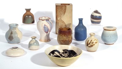 Lot 60 - Group of studio pottery wares including vases...