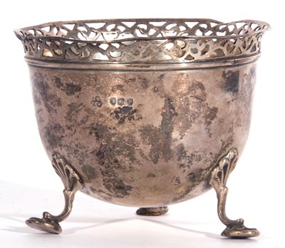 Lot 60 - Late Victorian cauldron sugar bowl with...