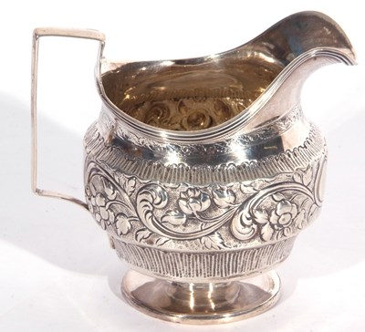 Lot 16 - George III large baluster cream jug with...