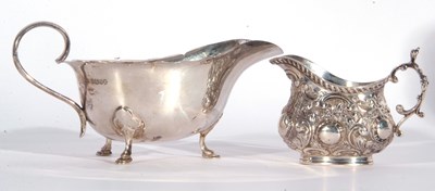 Lot 28 - Mixed Lot: George V sauce boat of typical form...