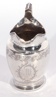 Lot 37 - Good George III helmet cream jug, having...