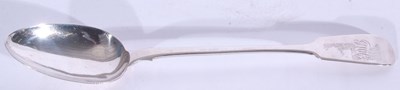 Lot 41 - George IV basting spoon in Fiddle pattern,...