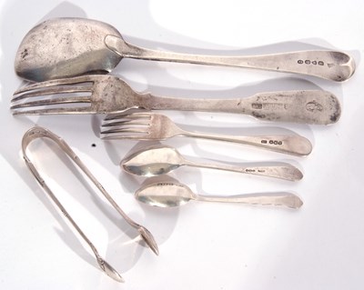 Lot 47 - Mixed Lot: Georgian table spoon and dinner...