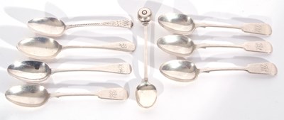 Lot 48 - Set of four Victorian provincial tea spoons in...