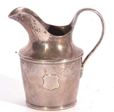 Lot 60 - Antique silver cream/milk jug of tapering...