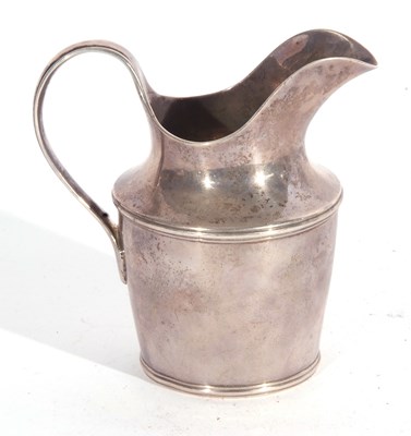 Lot 60 - Antique silver cream/milk jug of tapering...
