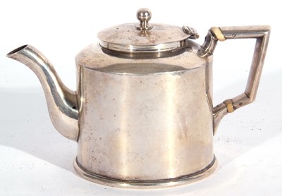 Lot 61 - Heavy antique (unmarked) white metal small tea...