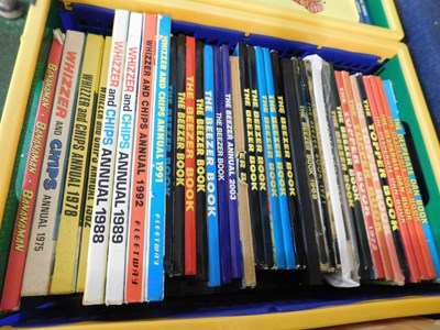 Lot 38 - Two crates: assorted annuals, Beezer,...