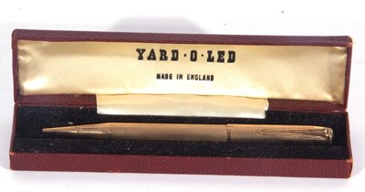Lot 80 - Cased gold plated Yard-o-Led pencil, inscribed...