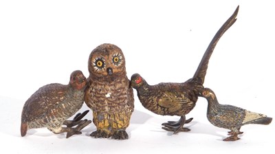 Lot 82 - Group of three Austrian cold-painted bronze...