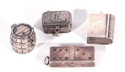 Lot 108 - Mixed Lot: modern hallmarked silver pill or...