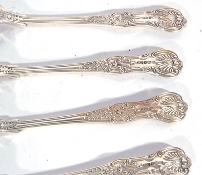 Lot 131 - Set of six Elizabeth II soup spoons in...