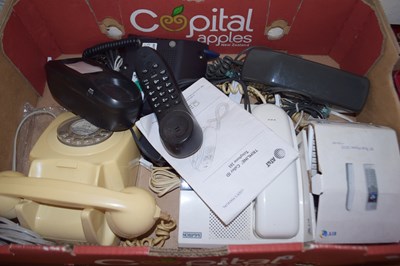 Lot 10 - BOX CONTAINING MAINLY TELEPHONE HANDSETS ETC