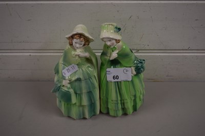 Lot 60 - TWO POTTERY MODELS OF YOUNG GIRLS, REGN NO 818083