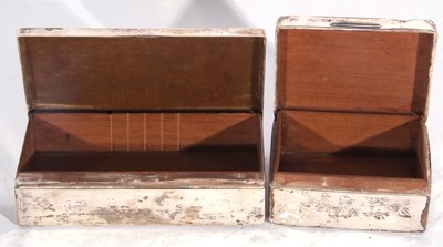 Lot 160 - Late Victorian silver encased cigarette box of...