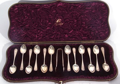 Lot 167 - Cased set of 12 late Victorian Scottish coffee...