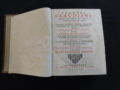 Lot 164 - CLAUDIUS CLAUDIANUS: CLAUDII CLAUDIANI OPERA...