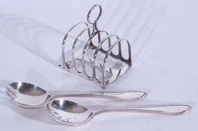 Lot 178 - Mixed Lot: pair of George V salad servers with...