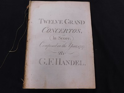 Lot 181 - GEORGE FRIDERIC HANDEL: TWELVE GRAND CONCERTOS...