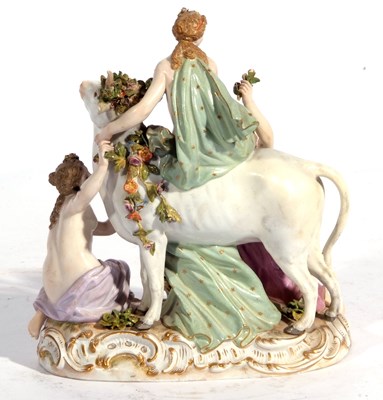 Lot 143 - A 19th century Meissen group of Europa and the...