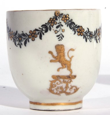 Lot 82 - A rare Lowestoft porcelain cup and saucer...