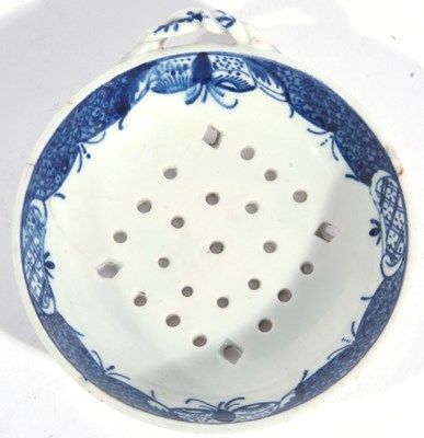 Lot 99 - Rare Lowestoft Porcelain Egg Drainer