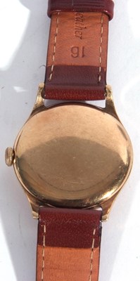 Lot 228 - Gents 9ct gold Garrard wrist watch, having a...