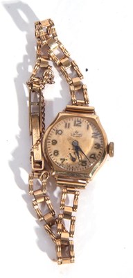 Lot 242 - Ladies 9ct gold Smiths wrist watch, 9ct gold...