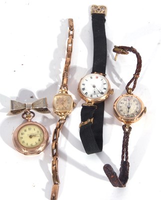 Lot 248 - Mixed Lot: three wrist watches and a pocket...