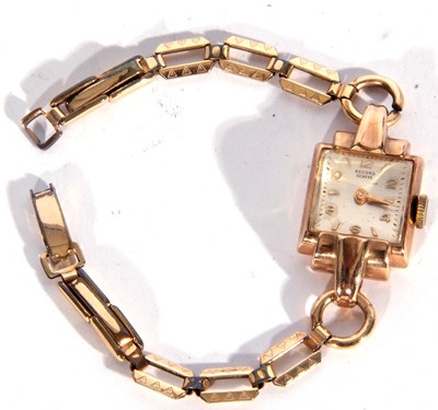 Lot 249 - Record ladies 9ct gold wrist watch, circa 1960,...