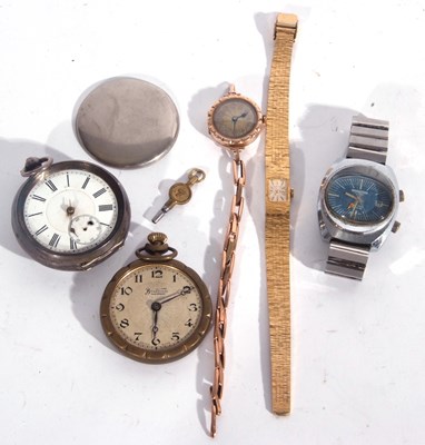 Lot 267 - Mixed Lot: two pocket watches and a gents...