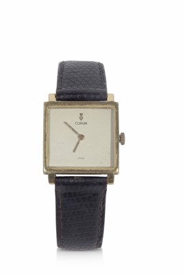 Lot 198 - Corum 18ct gold wrist watch, an off-white dial...