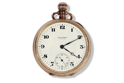 Lot 414 - Waltham USA 9ct gold watch, model P.S....