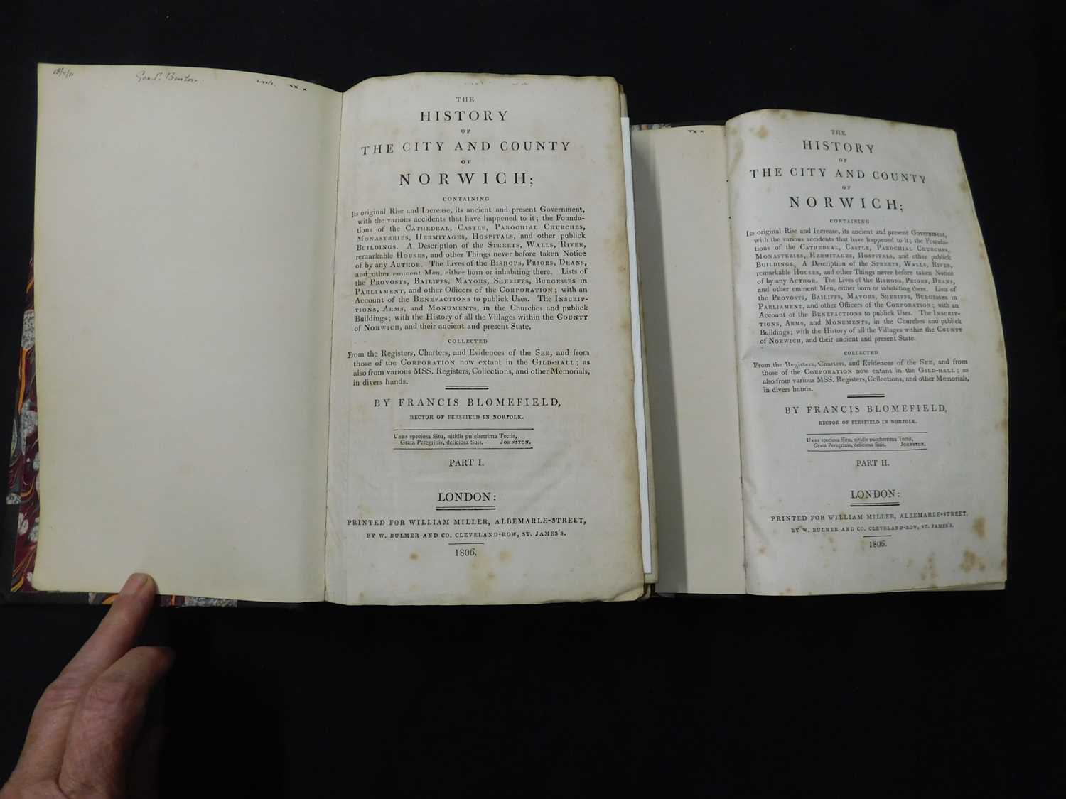 Lot 266 - FRANCIS BLOMEFIELD: THE HISTORY OF THE CITY...