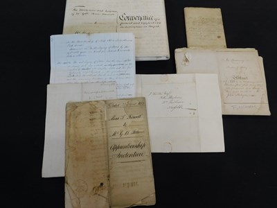 Lot 322 - Packet: 18th and 19th century Deeds, letters...