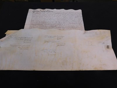 Lot 324 - Packet: four 17th and 18th century Deeds,...