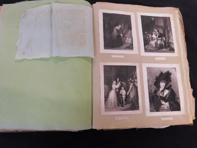 Lot 326 - Vintage scrap album circa 1832 containing...